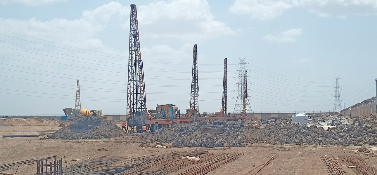 GETCO foundation piling project in Dholera Gujarat by DrillWell Solutions